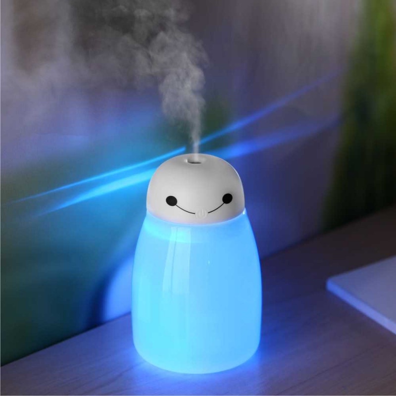 Humidifier Mini Aromatherapy Pelembab Udara RGB USB 400ml Model Baymax