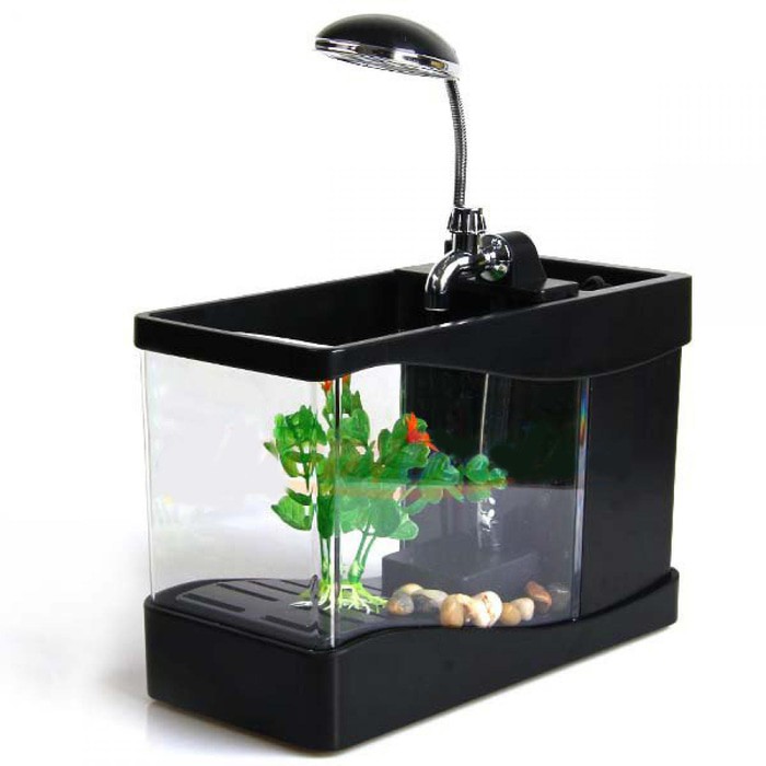 JUAL  Aquarium Mini USB Lileng-918 Akuarium Ikan Akuarium Portable