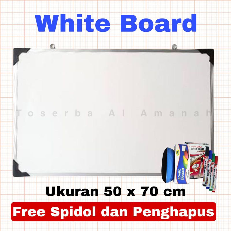 

papan tulis 50 x 70 / white board