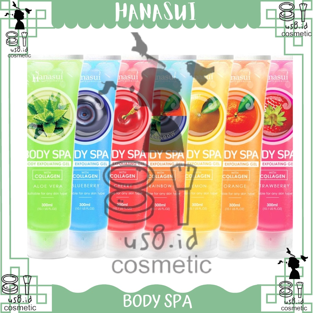 Hanasui (✔️BPOM) Body Spa Exfoliating Gel 300ml | gel perontok daki bolot