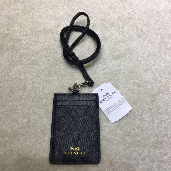 

Office & Stationery | Document Organizer | Lanyard Coach Id Lanyard Signature Canvas Black Original Coach F65573 | Best Seller