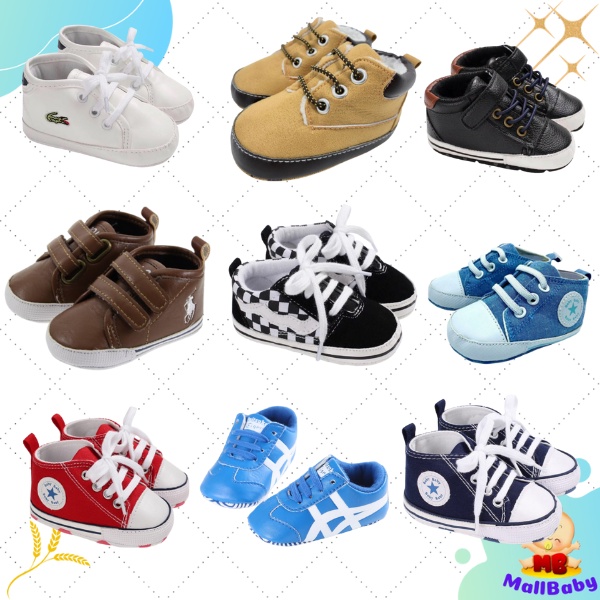 SEPATU BAYI LAKI LAKI IMPORT PREWALKER BAYI 0 3 6 9 12 Bulan Keren 1 Tahun Murah Lucu Impor