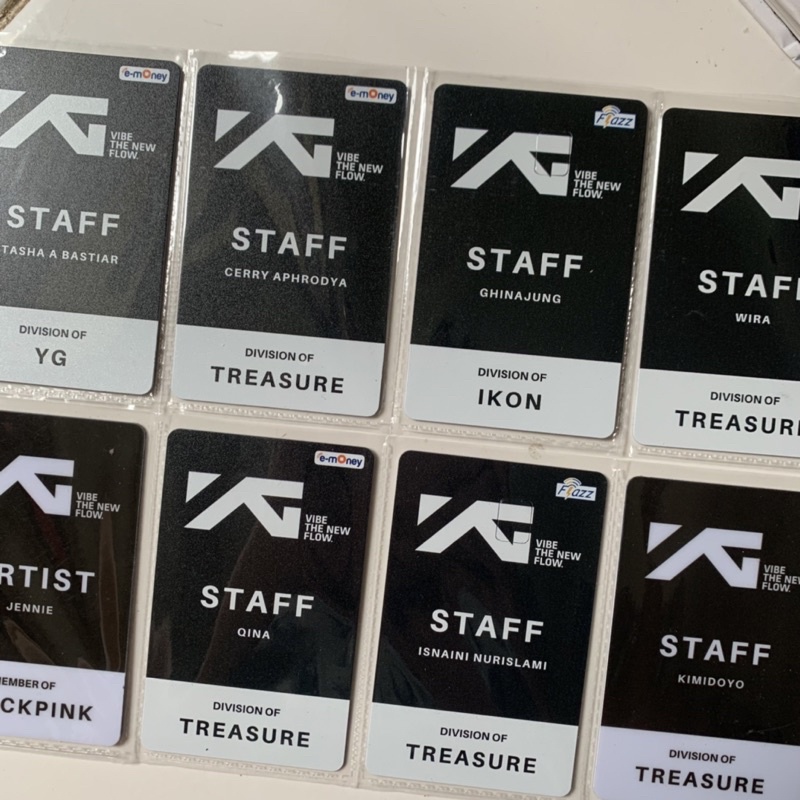 [TULIS NAMA DI NOTES] EMPLOYEE CARD Y*G ENT FLAZZ E-MONEY BLACKPINK TREASURE IKON WINNER KPOP