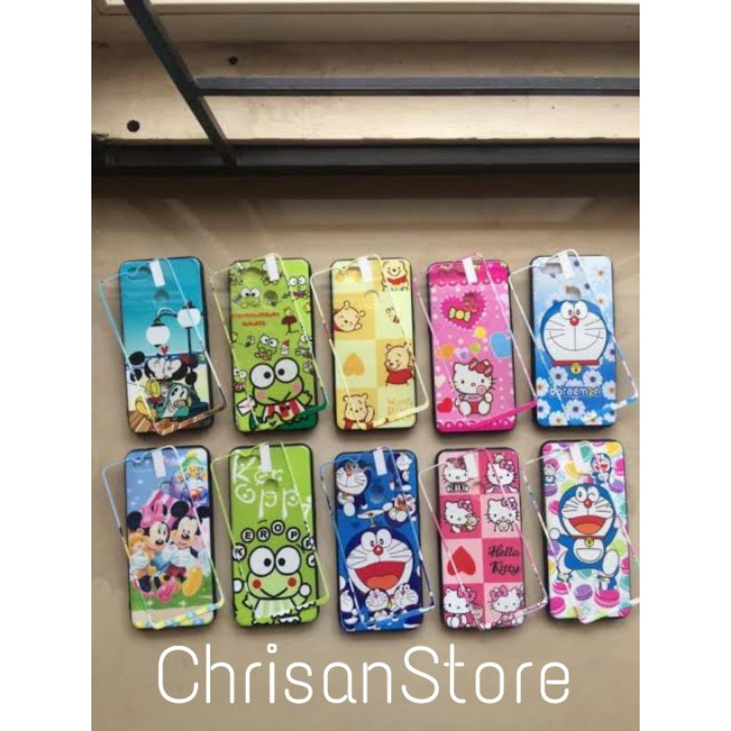 (COD) CASE/SOFTCASE KARAKTER LUCU DAN UNIK UNTUK HP VIVO Y1S DAN Y91C + FREE TEMPER GLASS