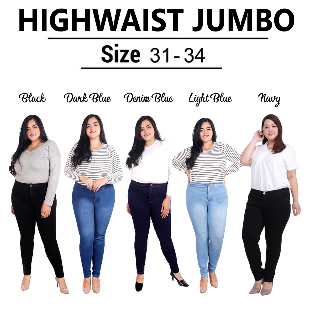 Celana JUMBO Premium Import / Celana Highwaist Ukuran JUMBO SIZE 31-34