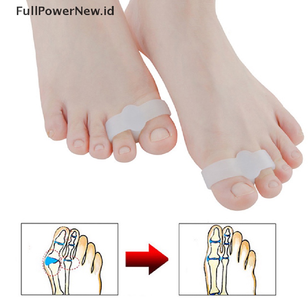 2pcs Separator Jari Kaki Bahan Silikon Untuk Korektor Hallux Valgus