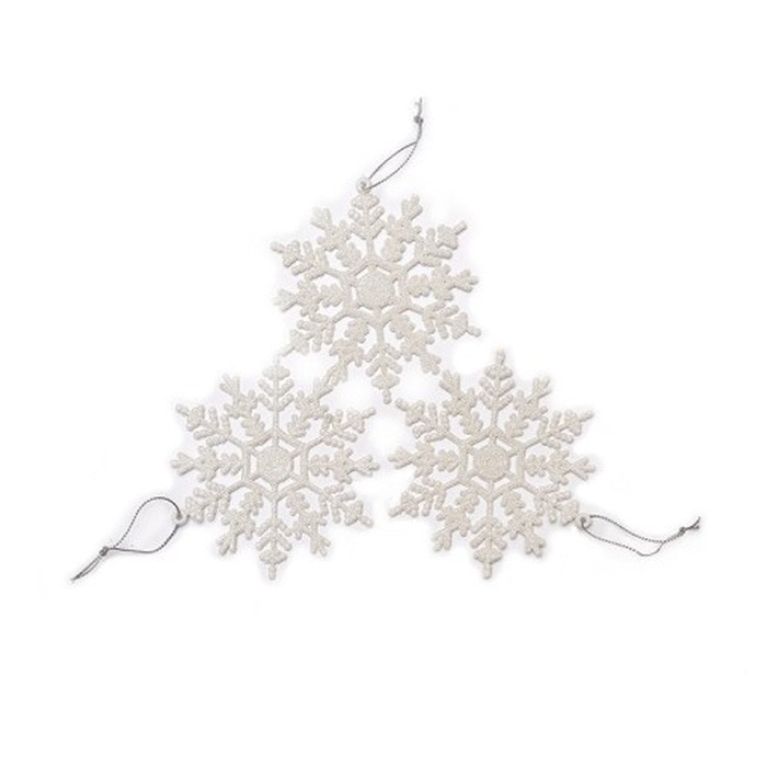 TERBARU GANTUNGAN NATAL FROZEN GLITTER ISI 3 - GANTUNGAN SALJU NATAL