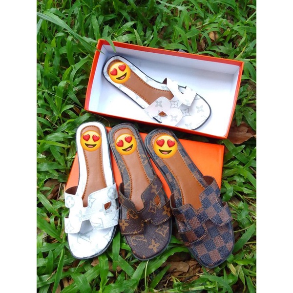 SANDAL WANITA SANDAL ANDIN MOTIF ELPONG BUNGA FREE BOX SIZE 37/40