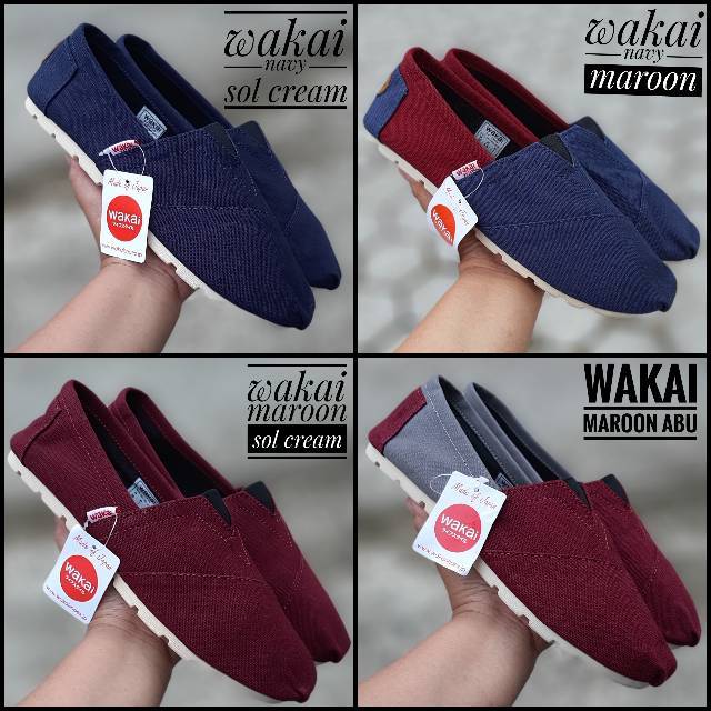 Jual Sepatu WAKAI slip on pria wanita grade original | Shopee Indonesia