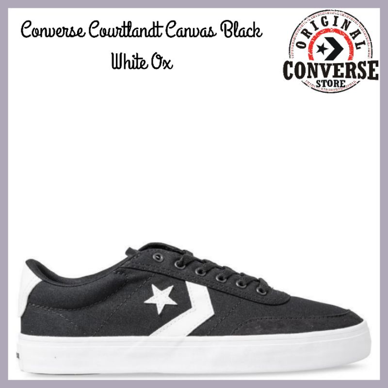 ORIGINAL CONVERSE COURTLANDT BLACK WHITE 161603C OX UNISEX
