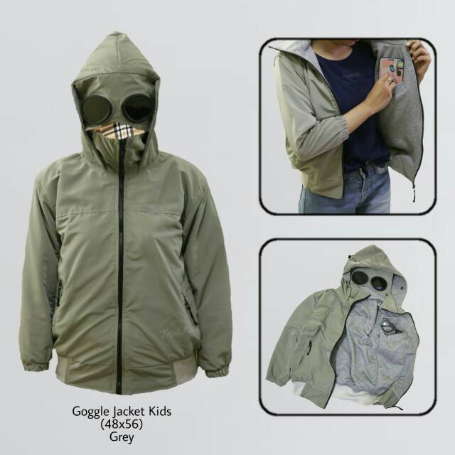 Jaket anak kacamata gogle parasut