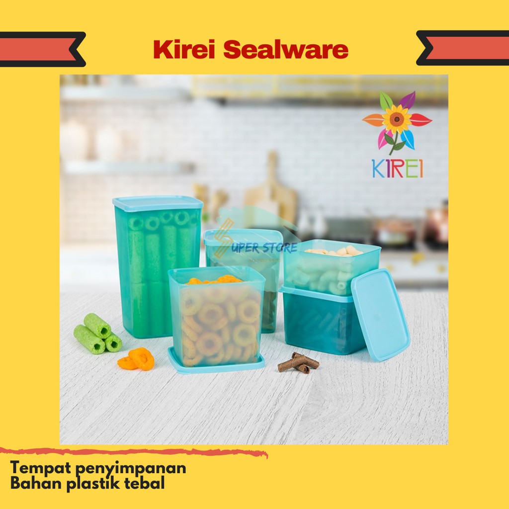 Kirei Sealware / Toples Set / Toples Kue / Toples Plastik / Kotak Penyimpanan / Sealware