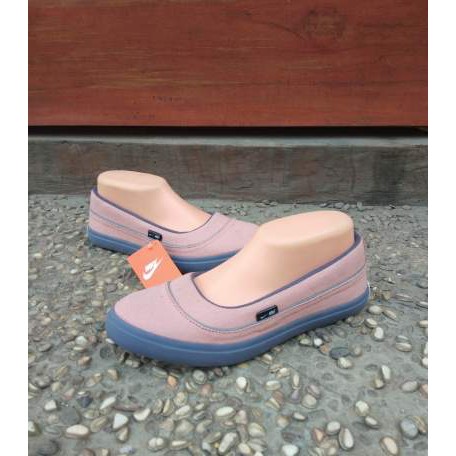 SEPATU WANITA SLIP ON 05 PEACH GREY.SEPATU FLAT WANITA TERBARU HIJABER KULIAH SANTAI BALERINA