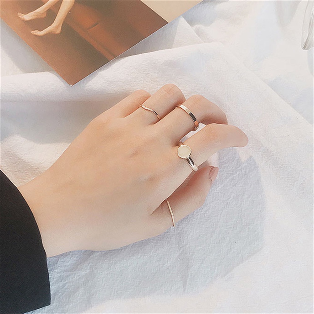 Set Cincin Wanita Gaya Korea Untuk Hadiah