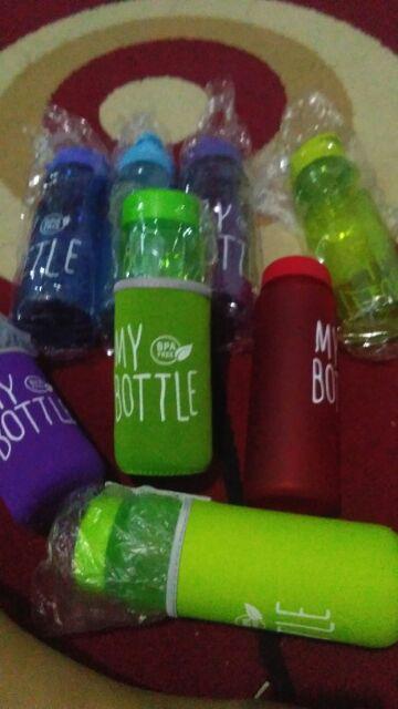 My Bottle Doff + Pouch  Warna Infused Water 500ml - Botol Minum B03-6a