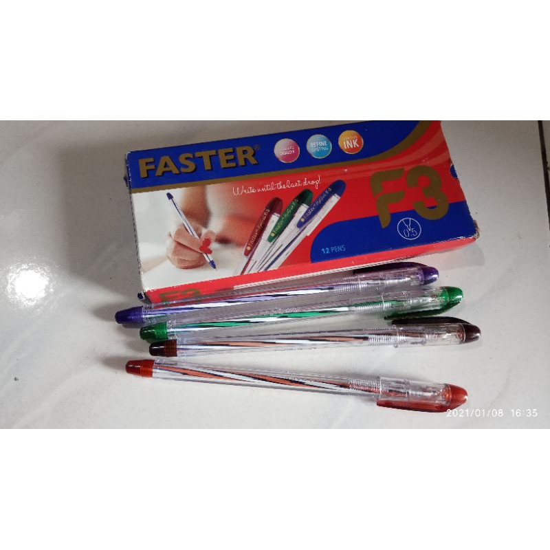 

PROMO ECER Bolpen Pulpen Bolpoin Faster F3 / F-3 0.5 mm