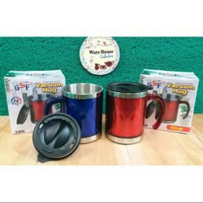 UK.450 ML G - 4254  Mug . Thermos , Vakum , vacuum , stainless ,  Gelas Kopi teh susu Promosi Souvenir Hampers
