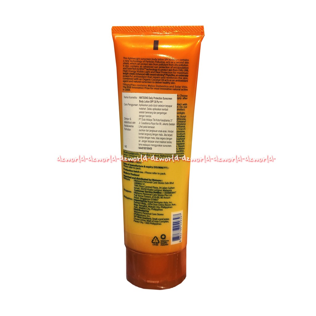 Watsons Face Serum Sunscreen Solartech SPF 30 Sunblock Wajah 100ml Watson