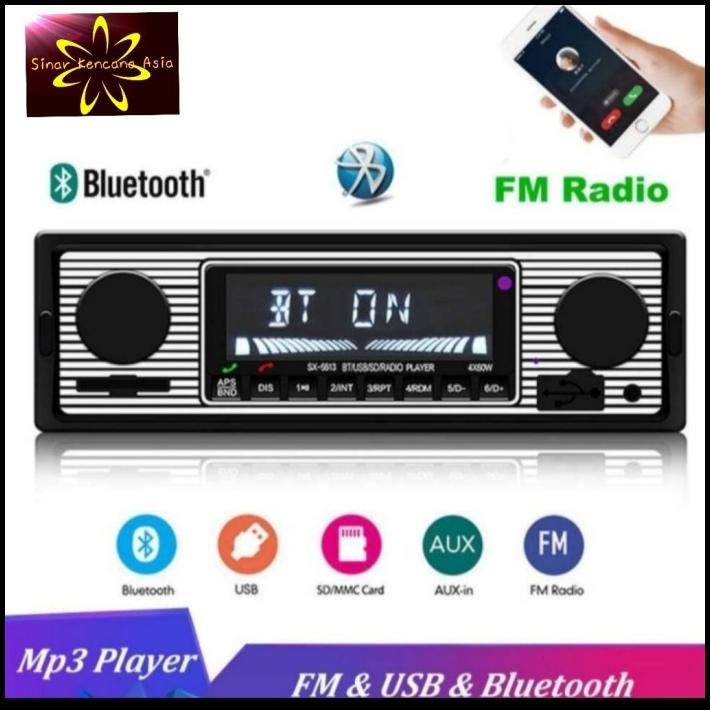 Camecho Audio Player Mobil 12 1Din Fm Receiver Aux Usb Sd-Sx-5513