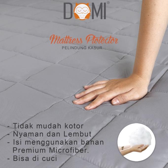 [Custom Bed] Domi Mattress Protector Grey / Pelindung Kasur Matras