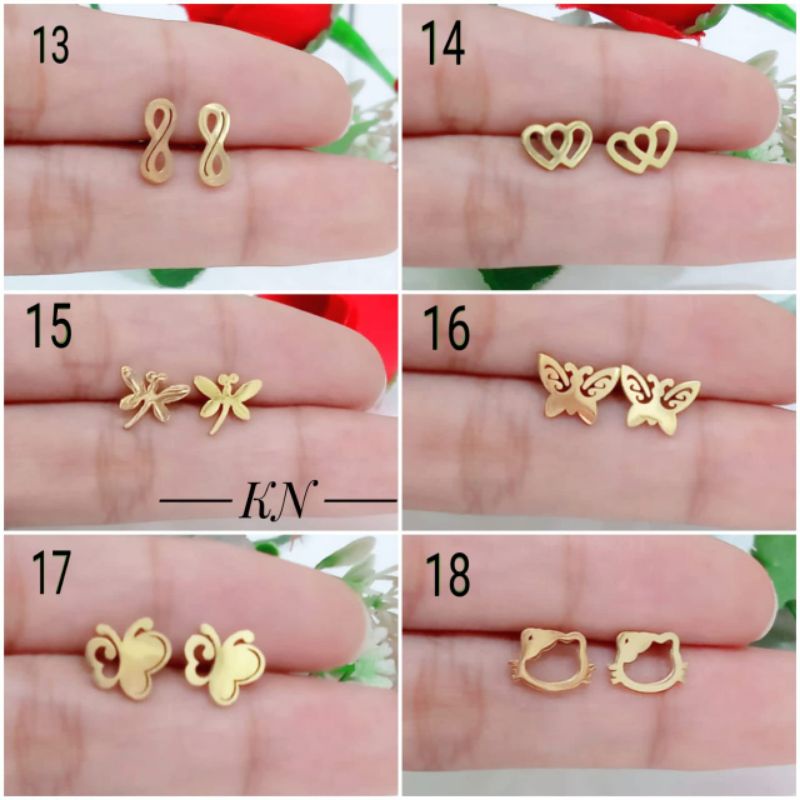 Titanium anting motif lucu LL17052201