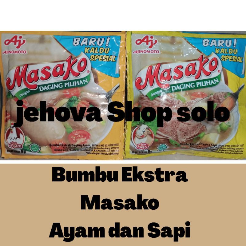 

Masako Sachet ayam dan Sapi murah 12pc x 9gr