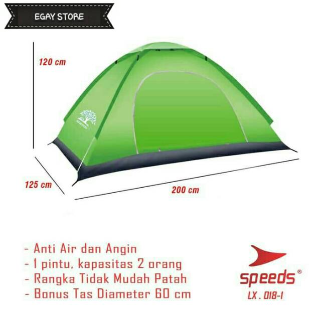 [COD] TENDA CAMPING / TENDA PANTAI / TENDA KEMAH OUTDOOR SPEEDS ANAK DEWASA BUKA OTOMATIS ANTI AIR