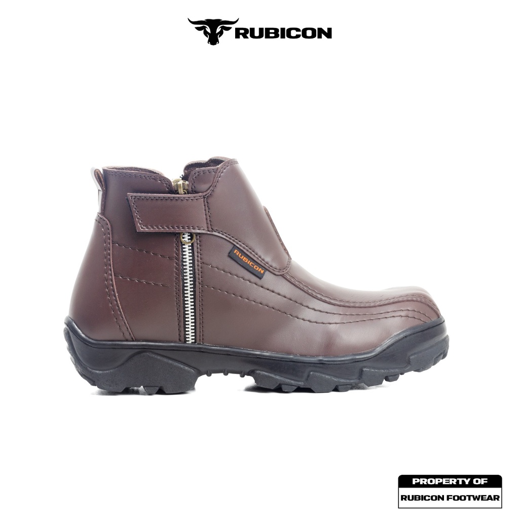 SEPATU SAFETY PRIA RUBTRACK CB SEPATU BOOTS PRIA SAFETY UJUNG BESI RESLETING TRACKING PROYEK KERJA CEBONG