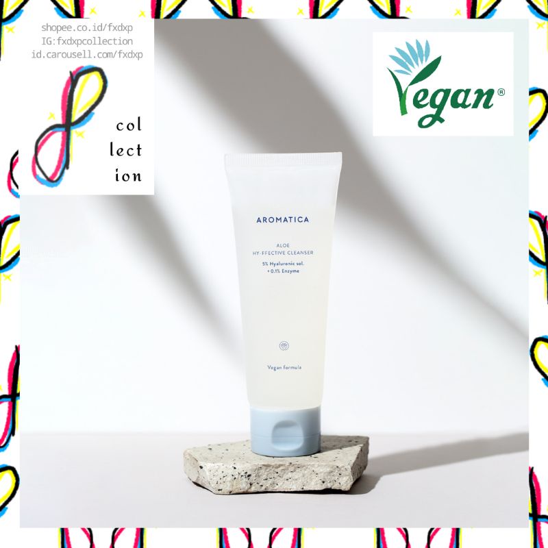 Aromatica Aloe Hy-ffective Cleanser 120ml ( 5% Hyaluronic sol. + 0.1% Enzyme ) Vegan & Cruelty-free