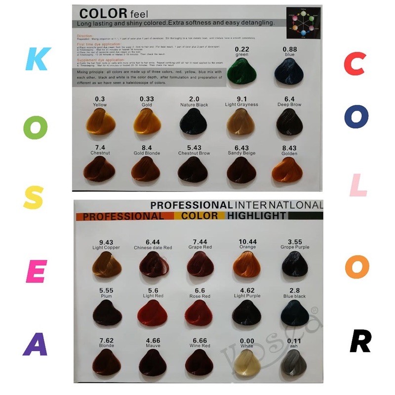 new item !!! 60 ml x 2 - cat rambut kosea | kosea hair color | kosea hair colour permanent