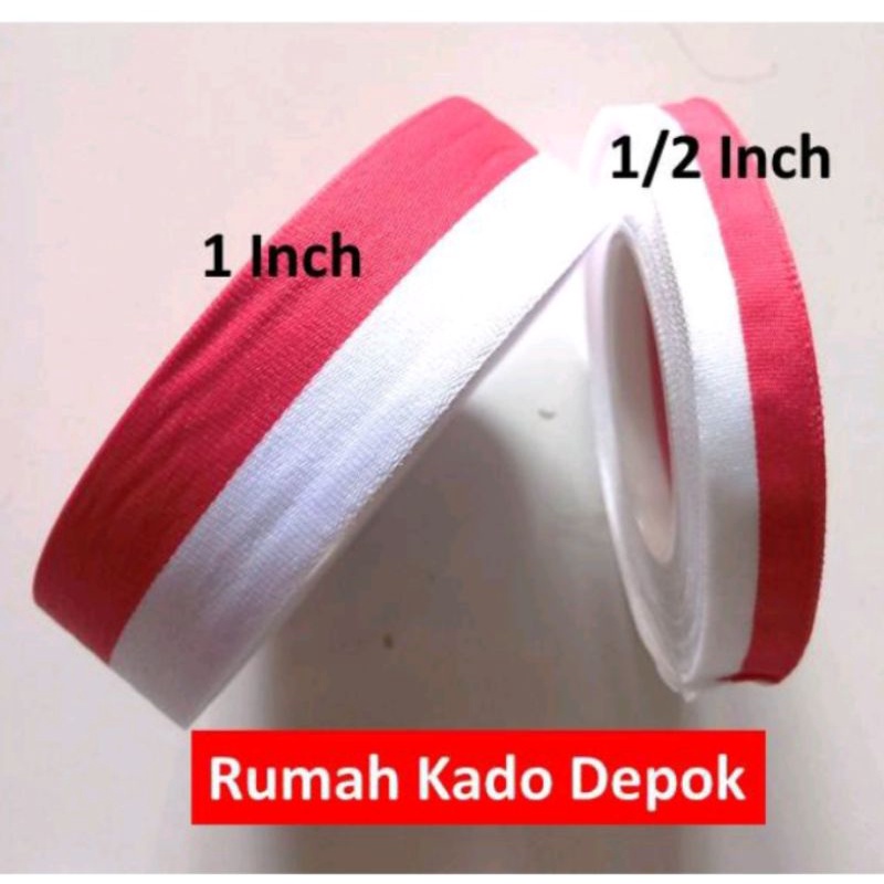 

(1 Meter) Pita Kain Merah Putih