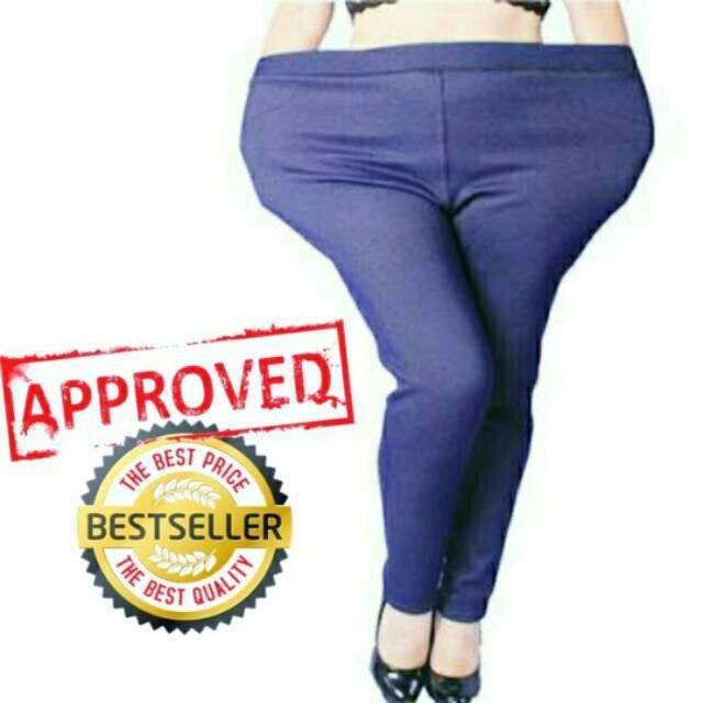 Legging Super Jumbo Wanita Polos Panjang XXXL 4XL BB 90 120KG