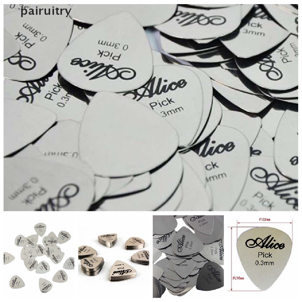 Prt Pick Gitar Bass Ukulele Bahan Metal Tipis 0.3mm Untuk Pemula  Pick Gitar Bass Ukulele Profesional Tipis 0.3mm Bahan Logam Tahan Lama Warna Perak