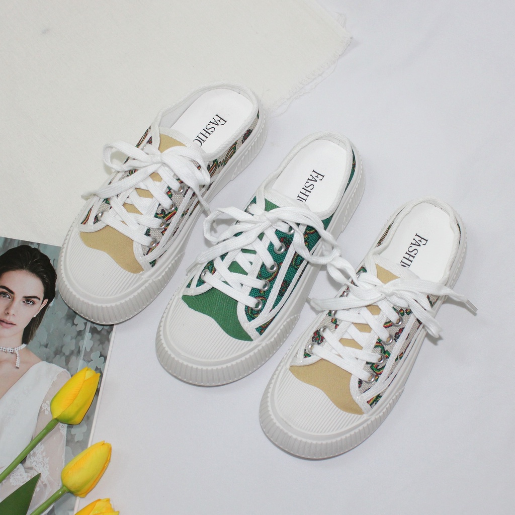 Free Box Sepatu Sneakers Wanita Import NS1052 Sepatu Fashion Sepatu Jakarta Sneakers Slipon