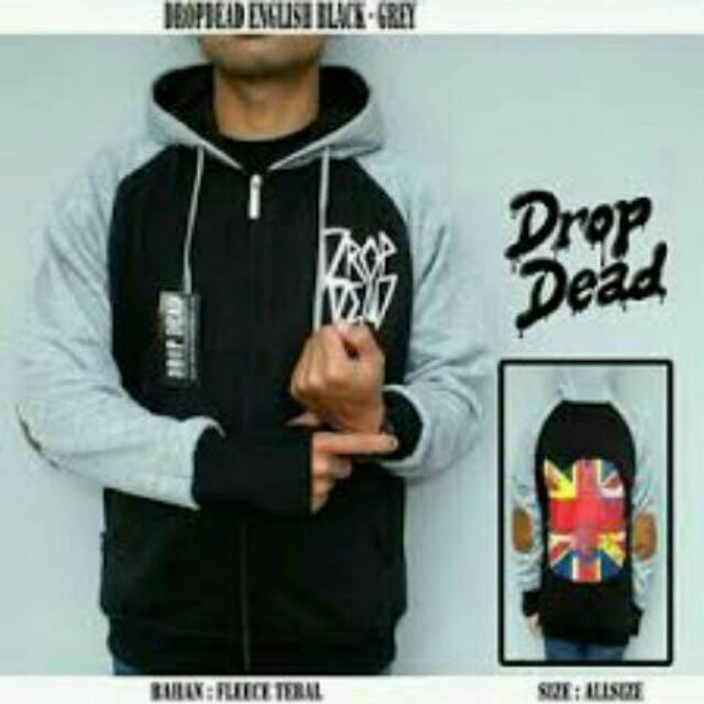 Jaket dropded english finger( hitam,navy,marun,merah)