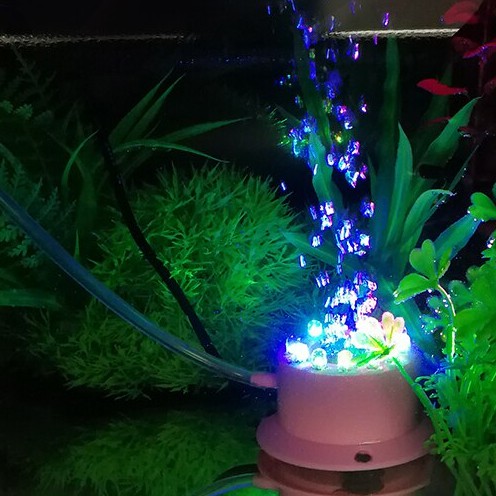 Horisea Mini Colorful Bubble Lamp Lampu gelembung udara AeratorAquarium