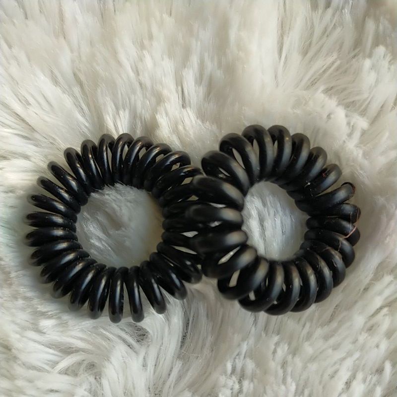 IKAT RAMBUT SPIRAL HITAM MINI/ KUNCIR RAMBUT SPIRAL MINI PER PCS