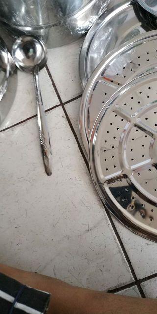 Panci Set Steamer Stock Pot Stainless 4 In 1 (4pc)