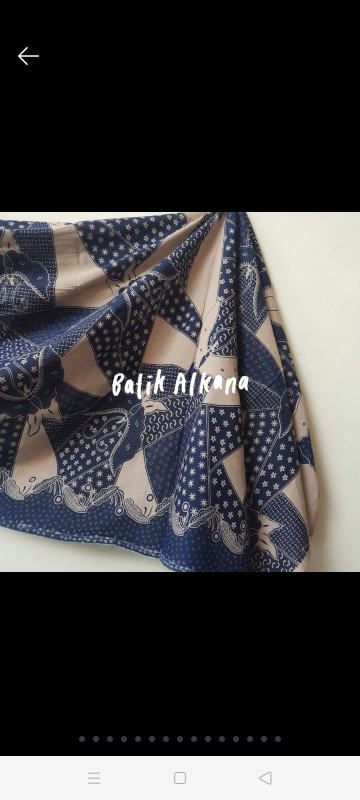 Kain Batik Solo Katun Paris Premium Biru