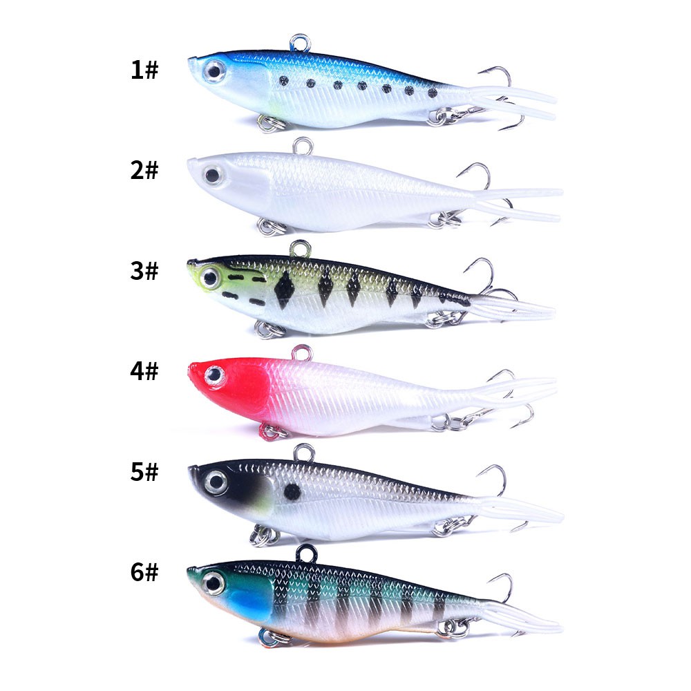 HENGJIA 1PCS 9.5cm/21g Umpan Pancing Soft VIB Fishing Lures Lead Head Jig Bait Vibe Fake Lure Fish Tail Tackle