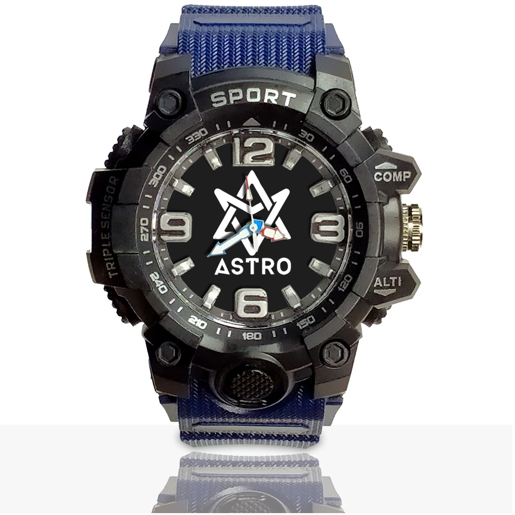 Jam Tangan Custom KPOP ASTRO motif 2 Ruber- Water Resistant