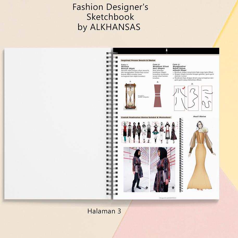 

[58] Alkhansas - Buku Gambar Fashion Designer Hard Cover (Fashion Designer's Sketchbook) Volume 8 ㅈ 58