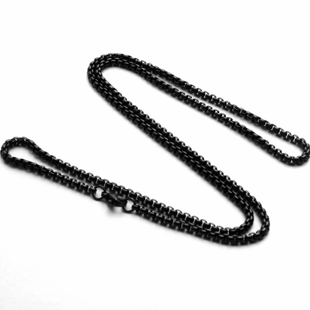 Suyo Kalung Pria Hot 3mm Simple Titanium Steel