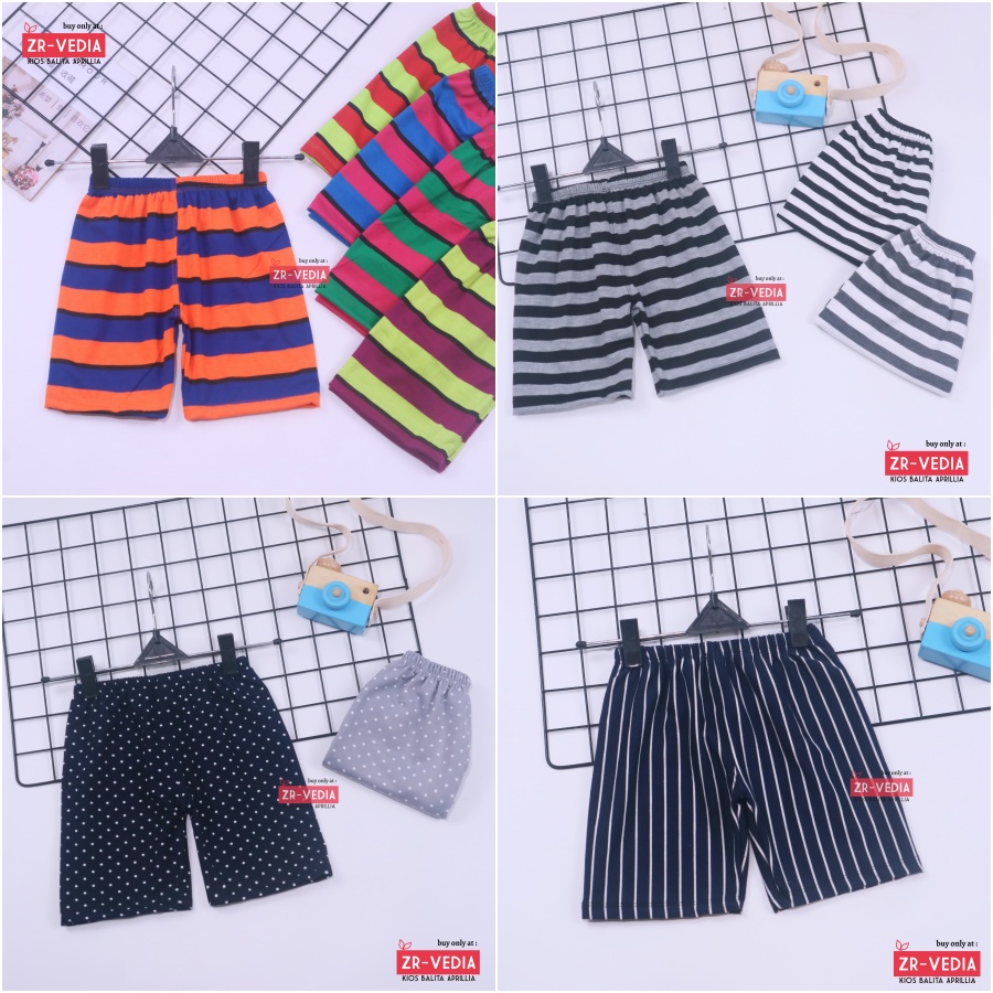 Celana Short MOTIF uk TK 3-5 Tahun / Celana Ketat Anak Dalaman Balita Dalaman Legging Pendek Bawahan