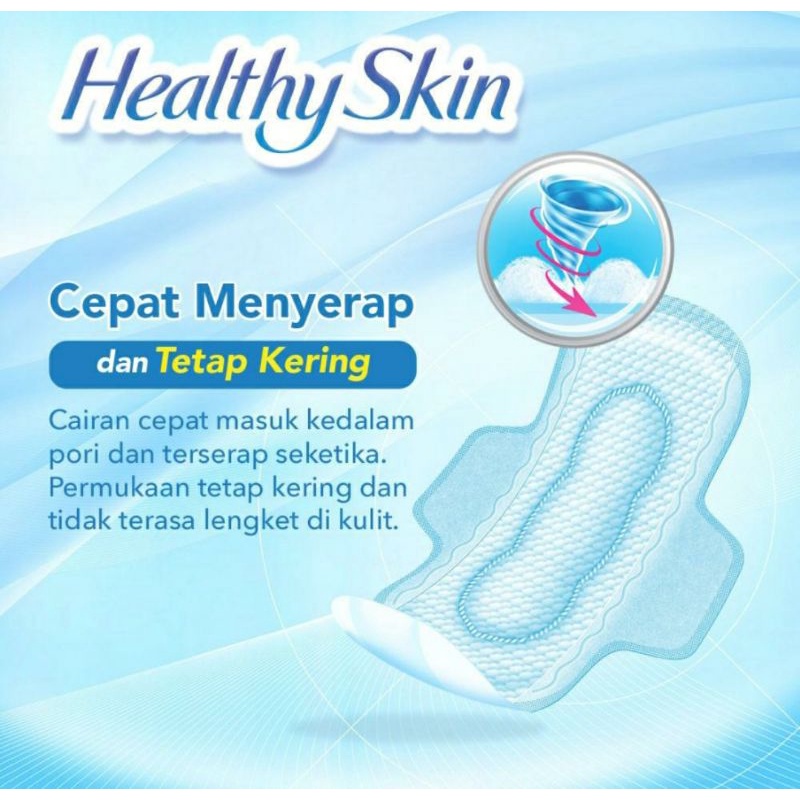 Laurier Healthy Skin Pembalut Wanita Wing 22cm / 25cm / 30cm / 35cm