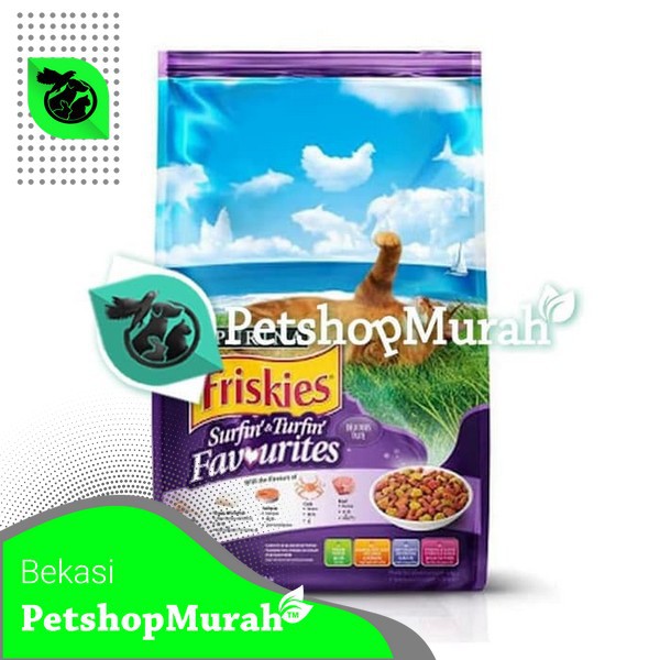 Makanan Kucing Friskies Surfin and Turfin 1.2 Kg Cat Food Dry Fresh Pack 1.2kg