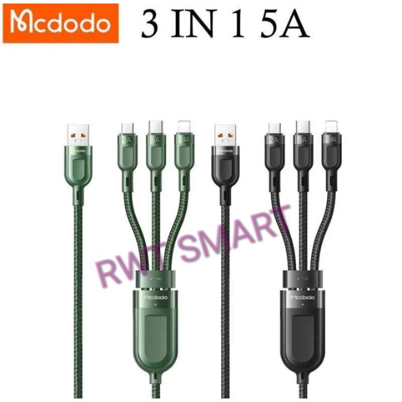 MCDODO CA-789 CABLE 3 IN 1 TYPE C5A + MICRO2A + LIGTHNING 2. 4A