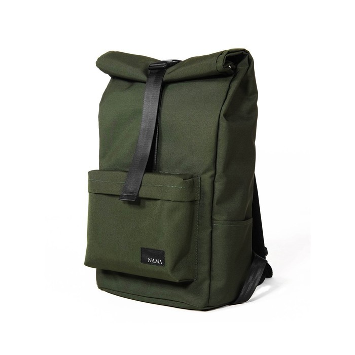 Nama Studios Lite 322 Roll Top Backpack Army Green Tas Laptop Punggung Ransel Pria Wanita