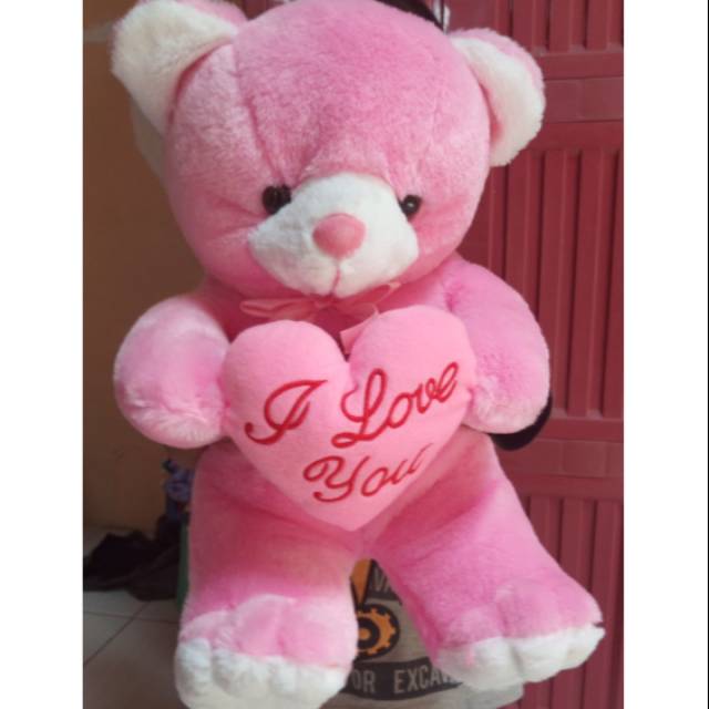 BONEKA TEDDY BEAR LOVE PINK/BONEKA TEDDY BEAR/BONEKA BERUANG/BONEKA TEDDY/BONEKA/MAINAN