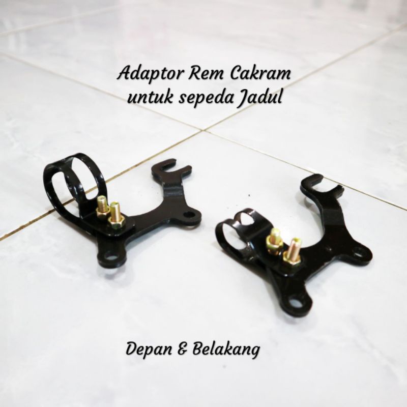 SEPASANG ADAPTOR CALIPER REM CAKRAM UNTUK SEPEDA JADUL MINI MINION FEDERAL LIPAT DLL